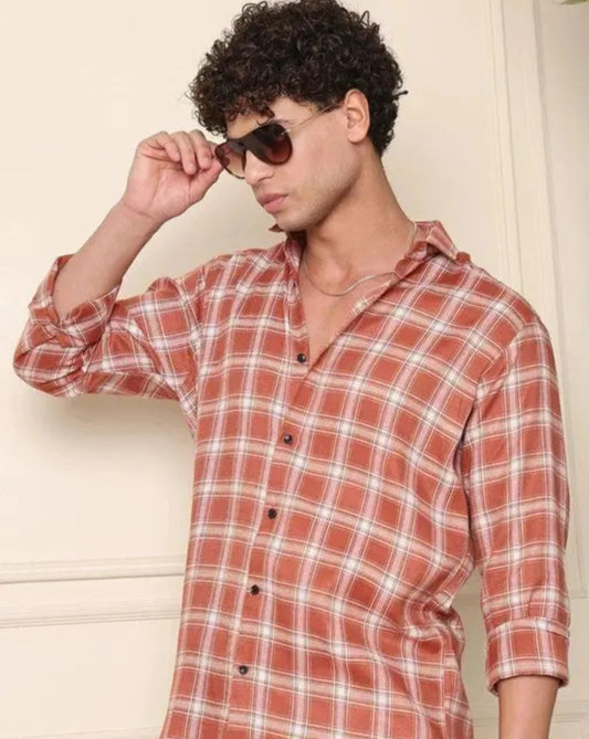 Full sleeve chex shirt for men