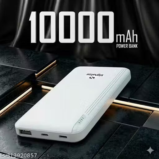 Signatize 10000mAh Mini Pocket Power Bank – 22.5W Fast Charging, Dual Input (Type-C & Micro), Ultra-Compact Li-Polymer Battery with Multi-Layer Safety Protection